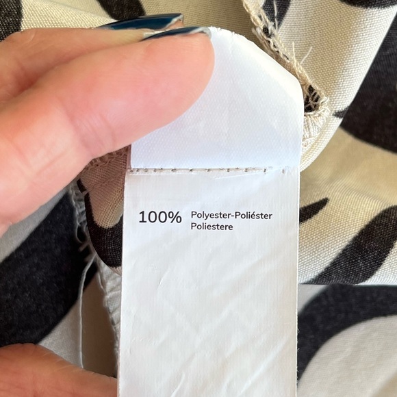 Cupshe Black & Cream Abstract Swirl Ruching Halter Maxi Dress Sz S Tiered Boho - Picture 14 of 16